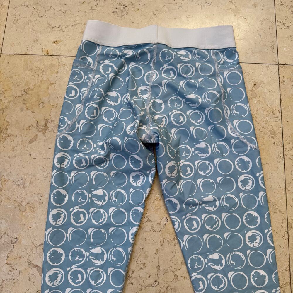 Senita Athletics High Waisted Leggings - Blue & White Pattern - Size S - Picture 9 of 10